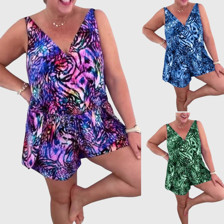 Elena - Elegant Swimwear Dress with V-Neck