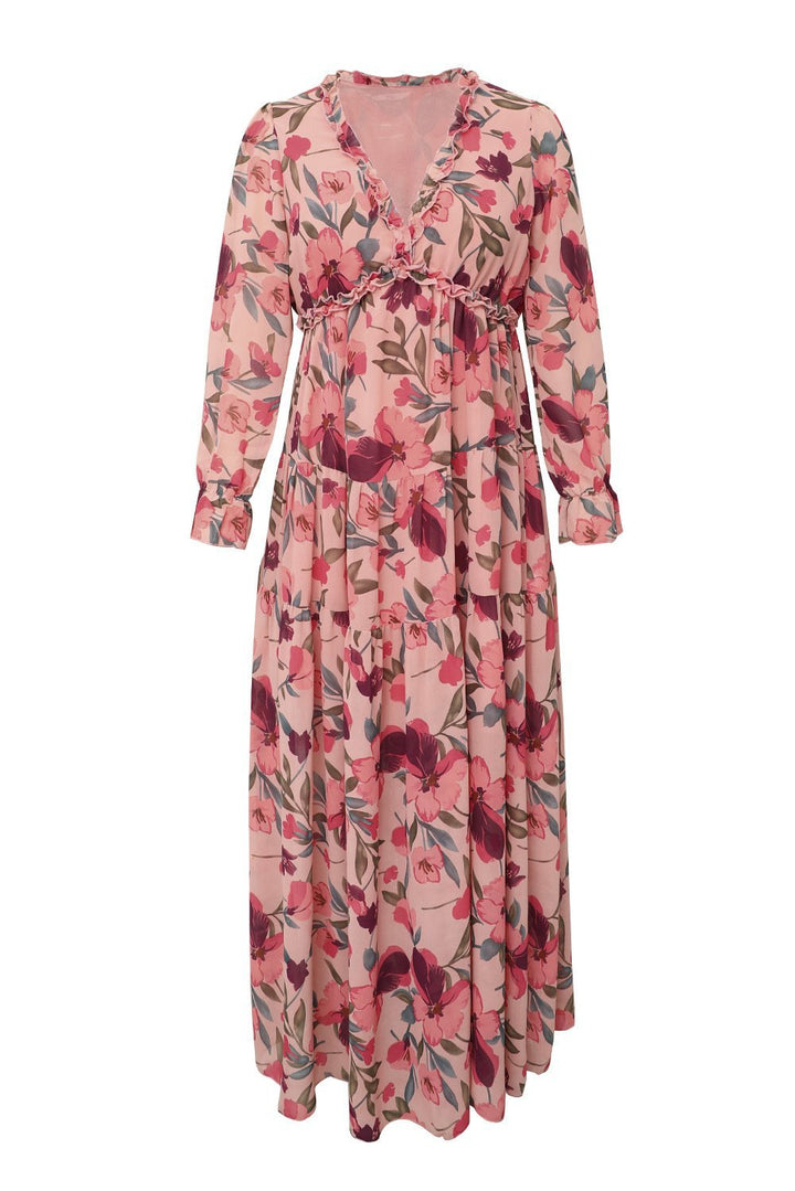 Aloisa - Maxi dress with V-neck print