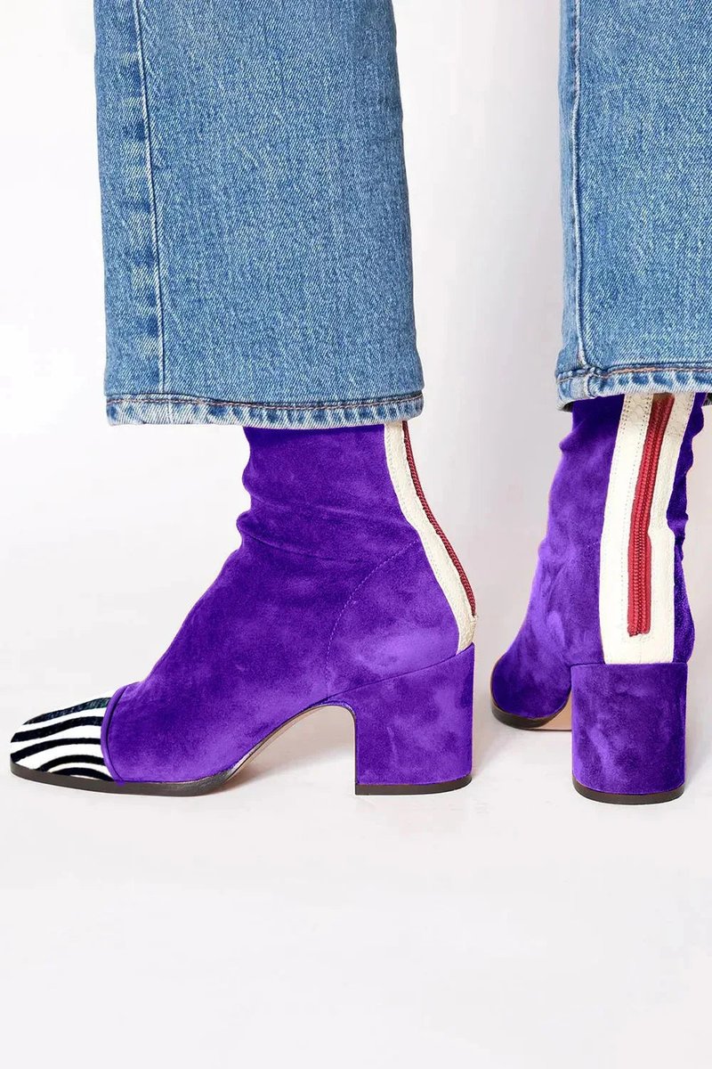 Lena | Women's Ankle Boots Suede Block Heel Leopard Print Cap Zipper