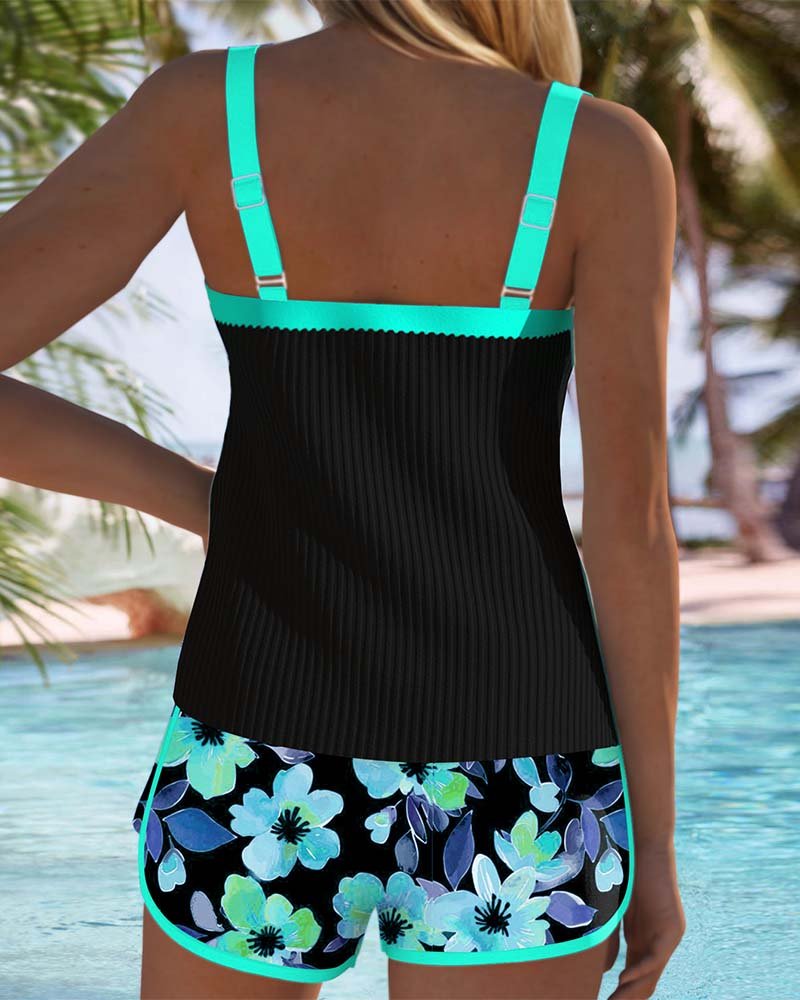 Amelie | Women's Tummy Control Floral Tankini Set
