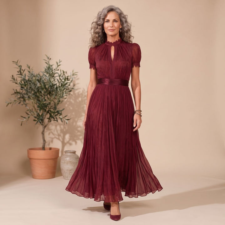 Frieda | Women's Elegant Flowing Maxi Evening Dress with Lace Details