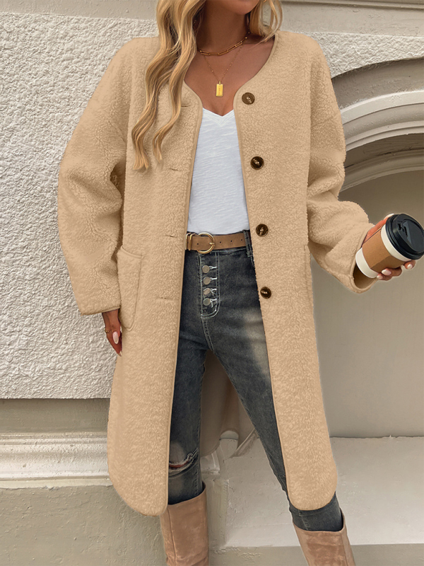 Women's Soft Button Coat – Comfortable and Chic