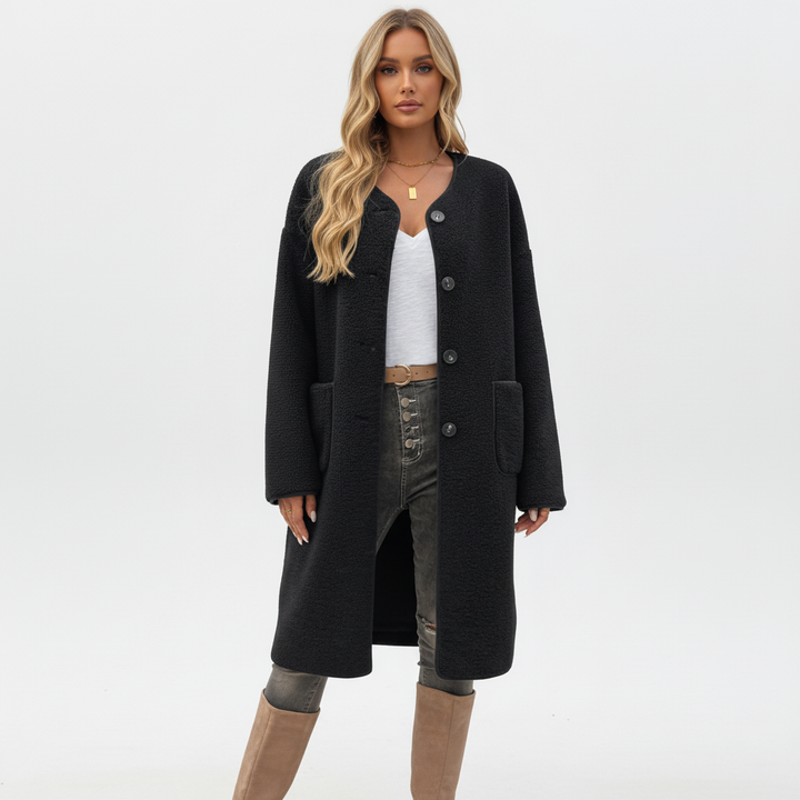Women's Soft Button Coat – Comfortable and Chic