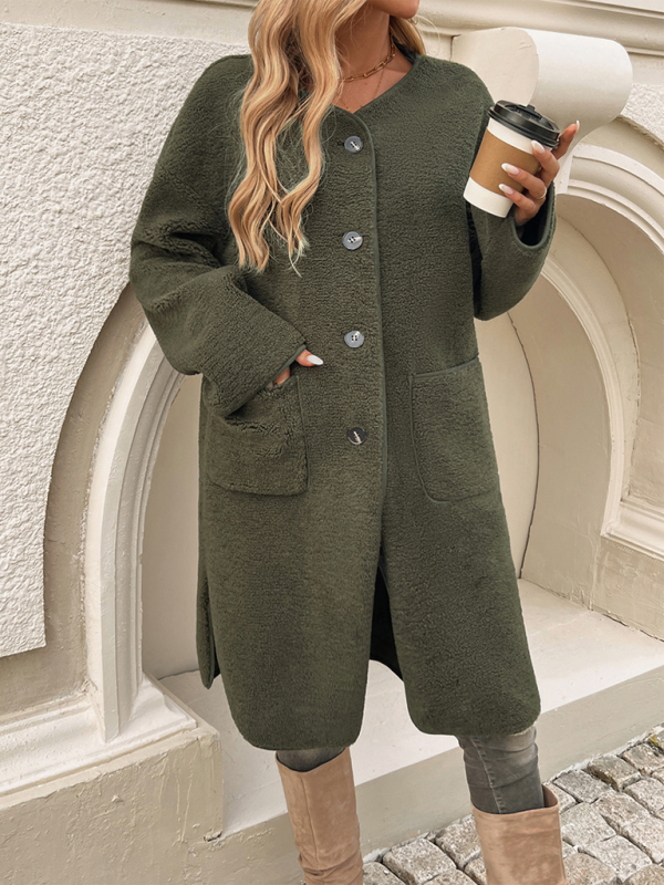 Women's Soft Button Coat – Comfortable and Chic