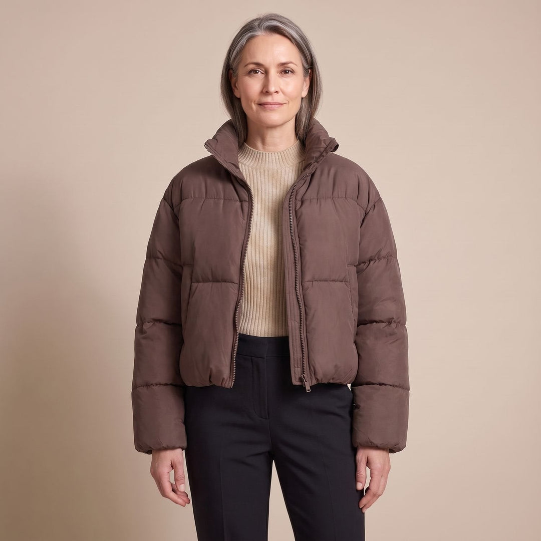 Frieda | Women's Short Stand-Up Collar Winter Jacket Quilted Puffer Jacket