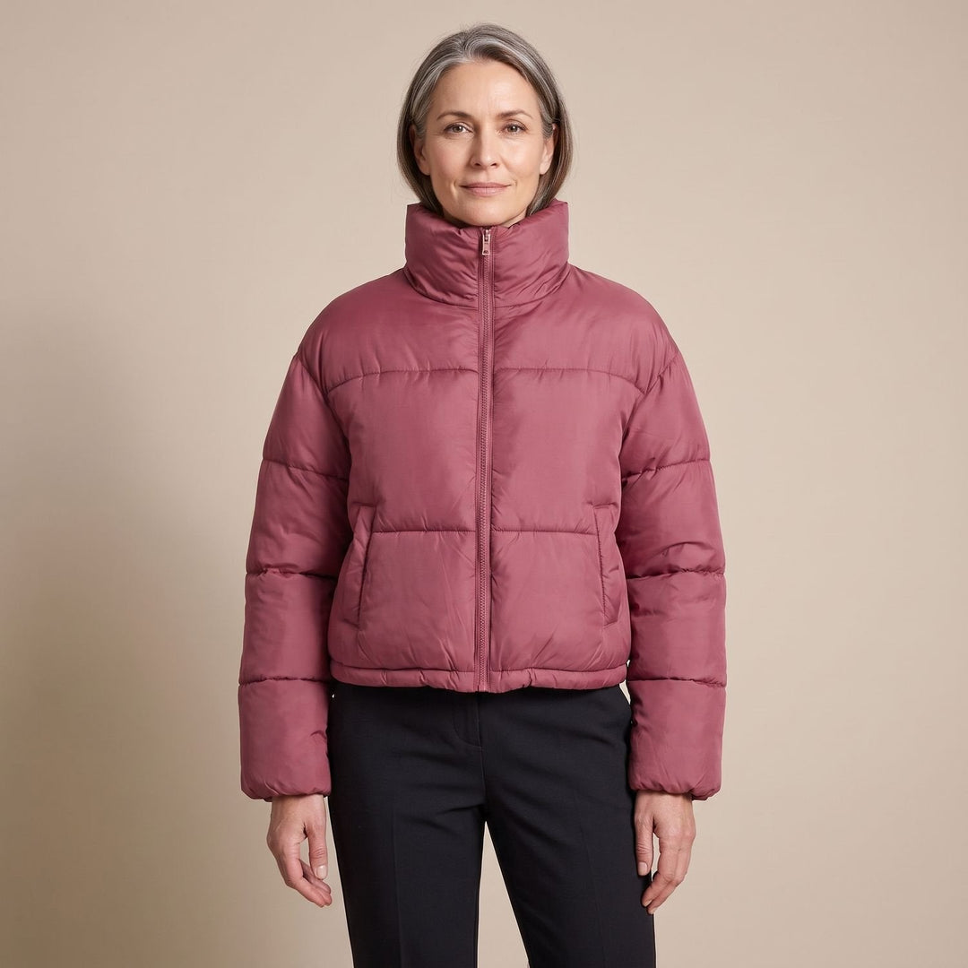 Frieda | Women's Short Stand-Up Collar Winter Jacket Quilted Puffer Jacket