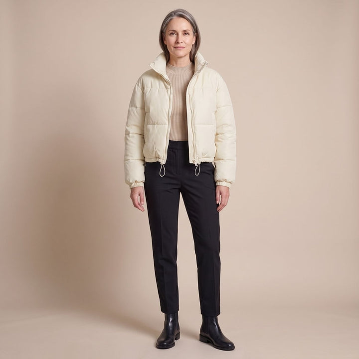 Frieda | Women's Short Stand-Up Collar Winter Jacket Quilted Puffer Jacket