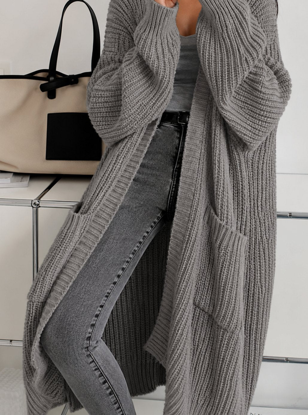 Elisabeth | Women's Long Oversized Cardigan with Pockets