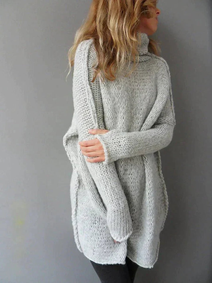 Charlotte | Women's Oversized Turtleneck Sweater Chunky Knit Long Pullover