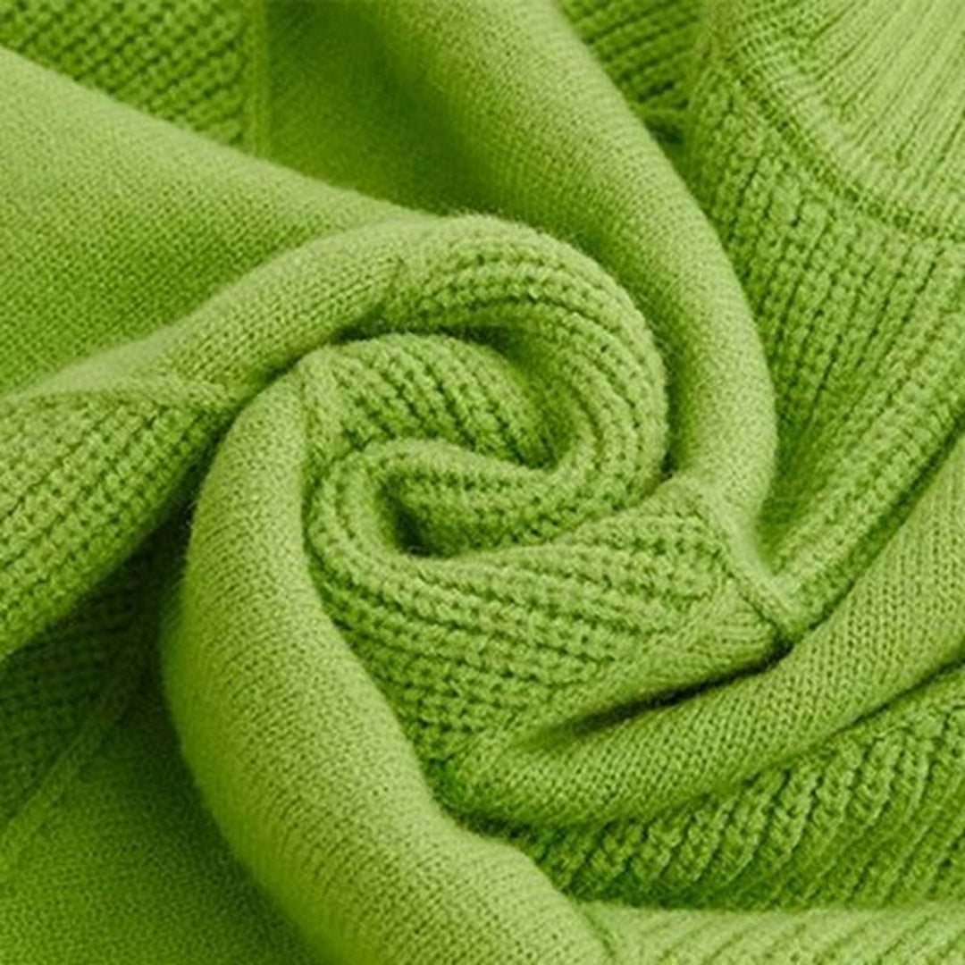 Greta | Women's Turtleneck Sweater with Diamond Pattern Casual Knit Sweater