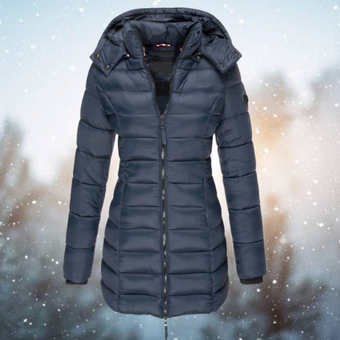 Emilia | Women's Quilted Jacket with Hood, Tailored and Warmly Lined
