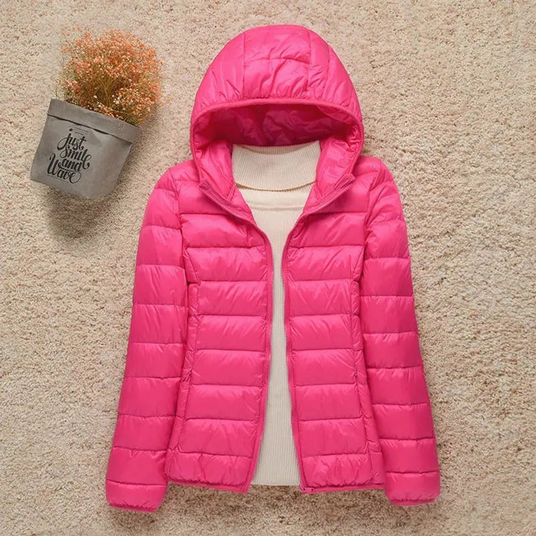 Elisabeth | Women's Quilted Jacket with Hood, Ultralight Transitional Jacket