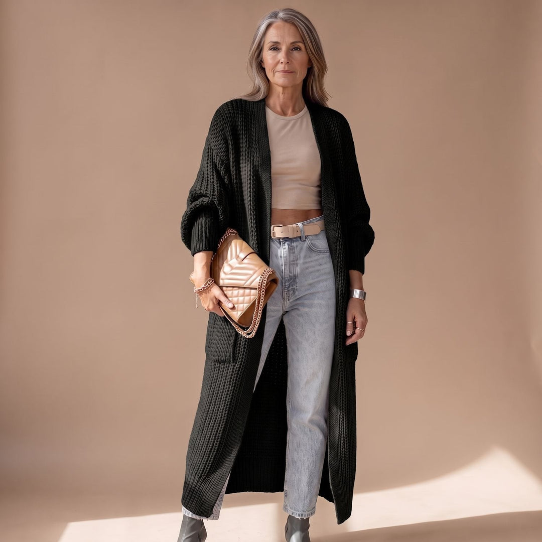 Greta | Women's Knit Cardigan Long Oversized Cardigan with Pockets