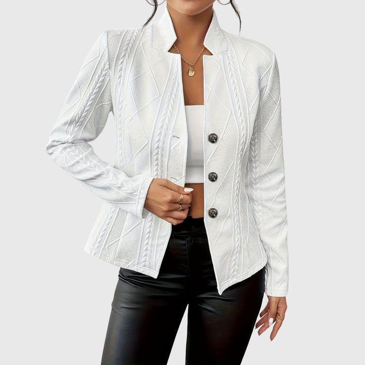 Lena | Women's Structured Tailored Long Sleeve Blazer with Button Placket