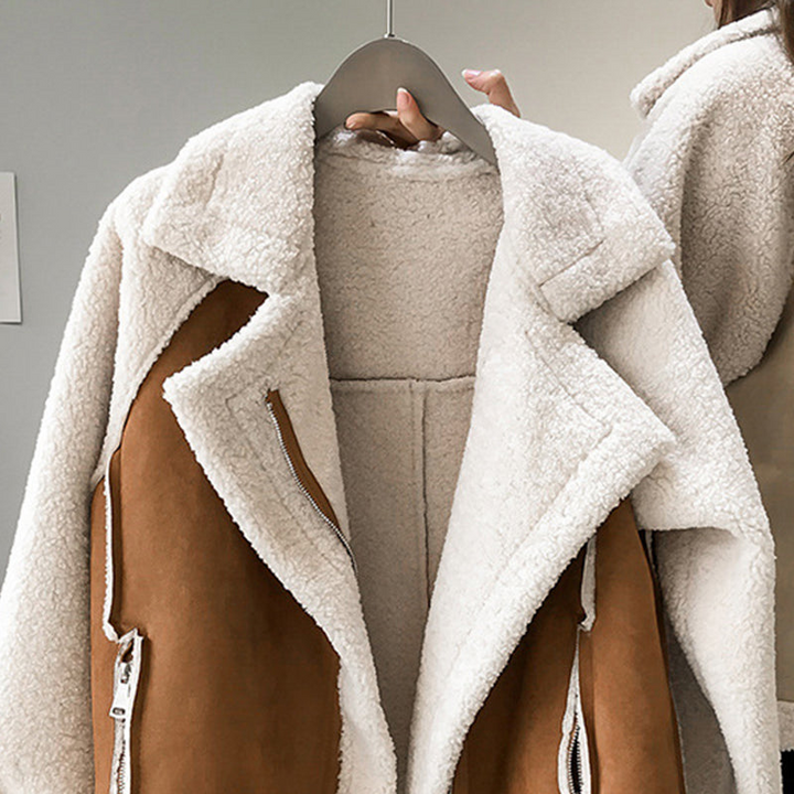 Elise - Women's Aviator Jacket in Shearling