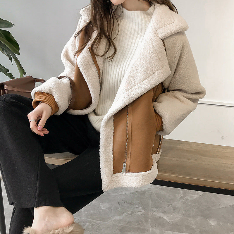 Elise - Women's Aviator Jacket in Shearling