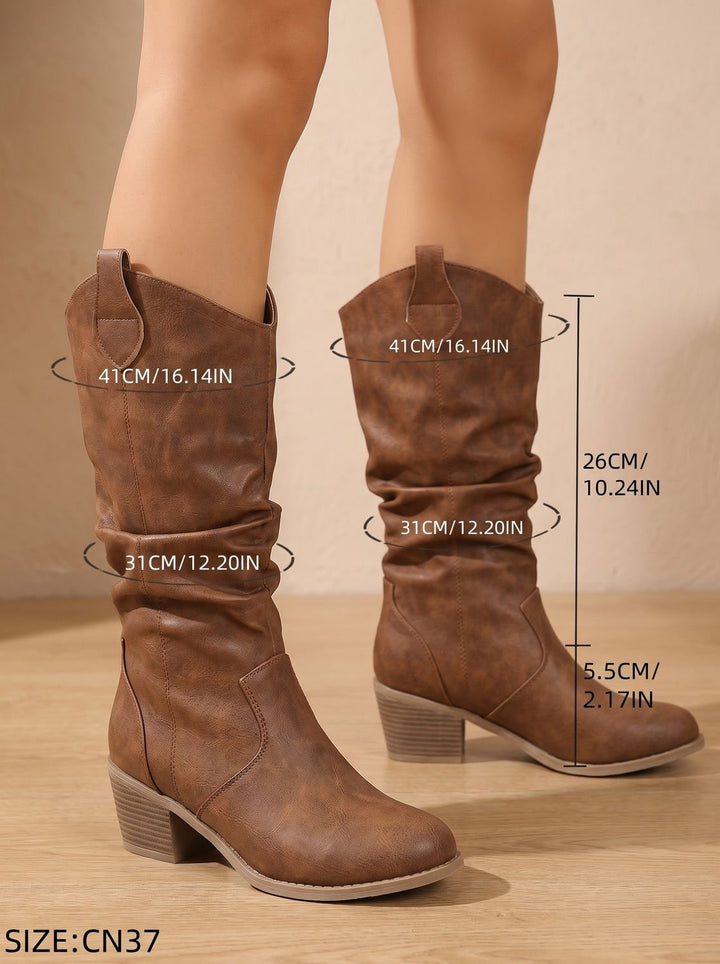 Elisabeth | Women's Western Boots with Extra Wide Shaft and Flat Heel