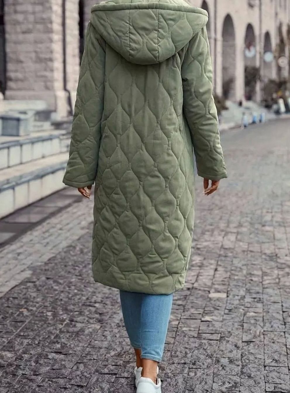 Florence - Elegant Long Quilted Down Jacket