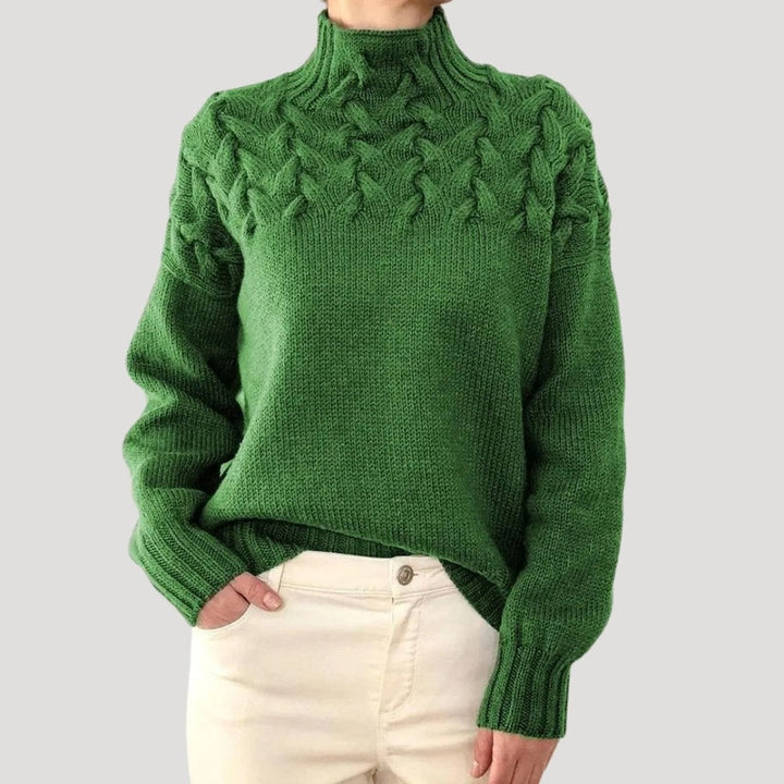 Sophie | Women's Cable Knit Turtleneck Sweater