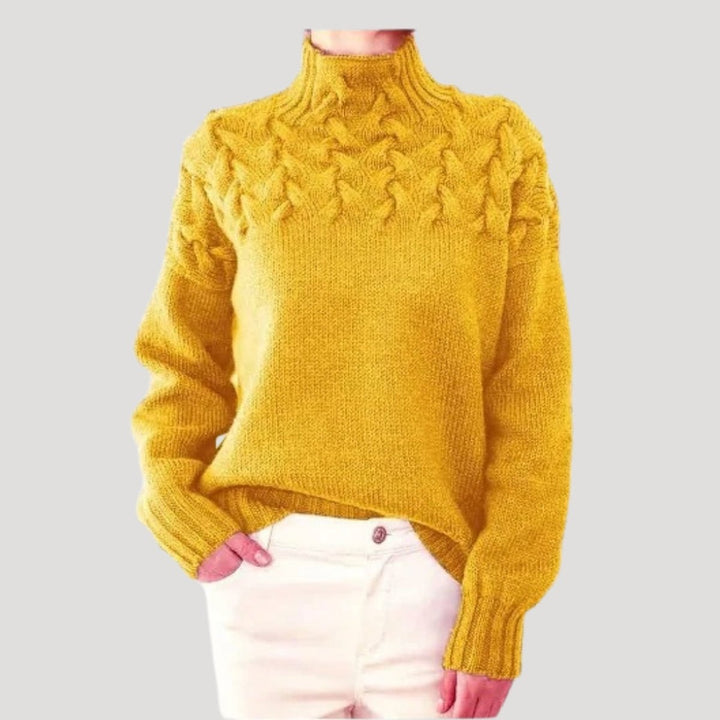 Sophie | Women's Cable Knit Turtleneck Sweater