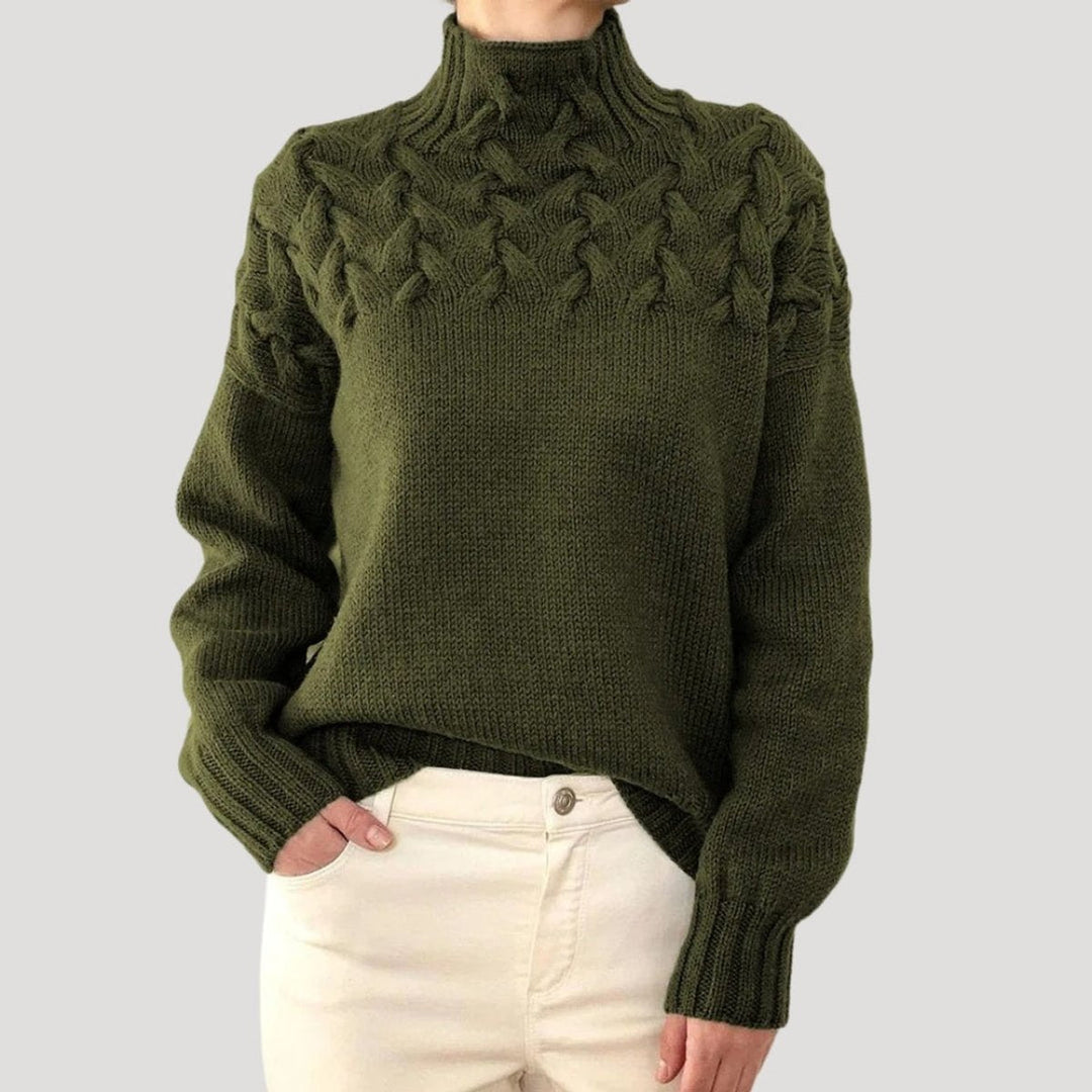 Sophie | Women's Cable Knit Turtleneck Sweater
