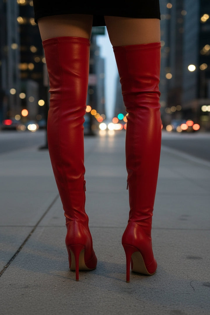 Ladies' Elegant Over-the-Knee Boots with Slim Stiletto Heel