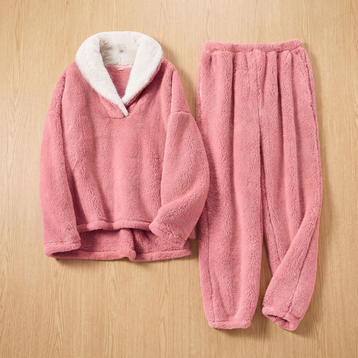 Emma | Women's Fleece Pajama Set Two-Piece Lounge Co-ord