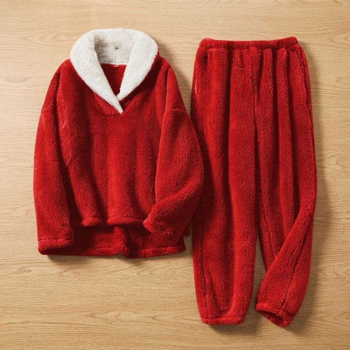 Emma | Women's Fleece Pajama Set Two-Piece Lounge Co-ord
