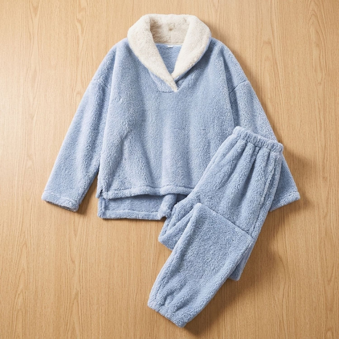 Emma | Women's Fleece Pajama Set Two-Piece Lounge Co-ord