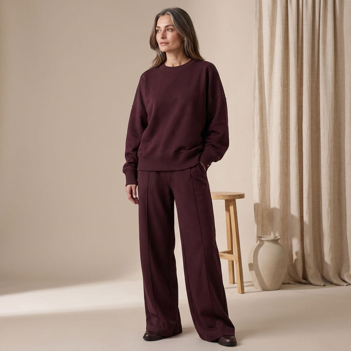 Tessa | Women's Knitted Set Oversized Sweater Wide Leg Pants