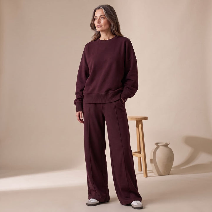 Tessa | Women's Knitted Set Oversized Sweater Wide Leg Pants
