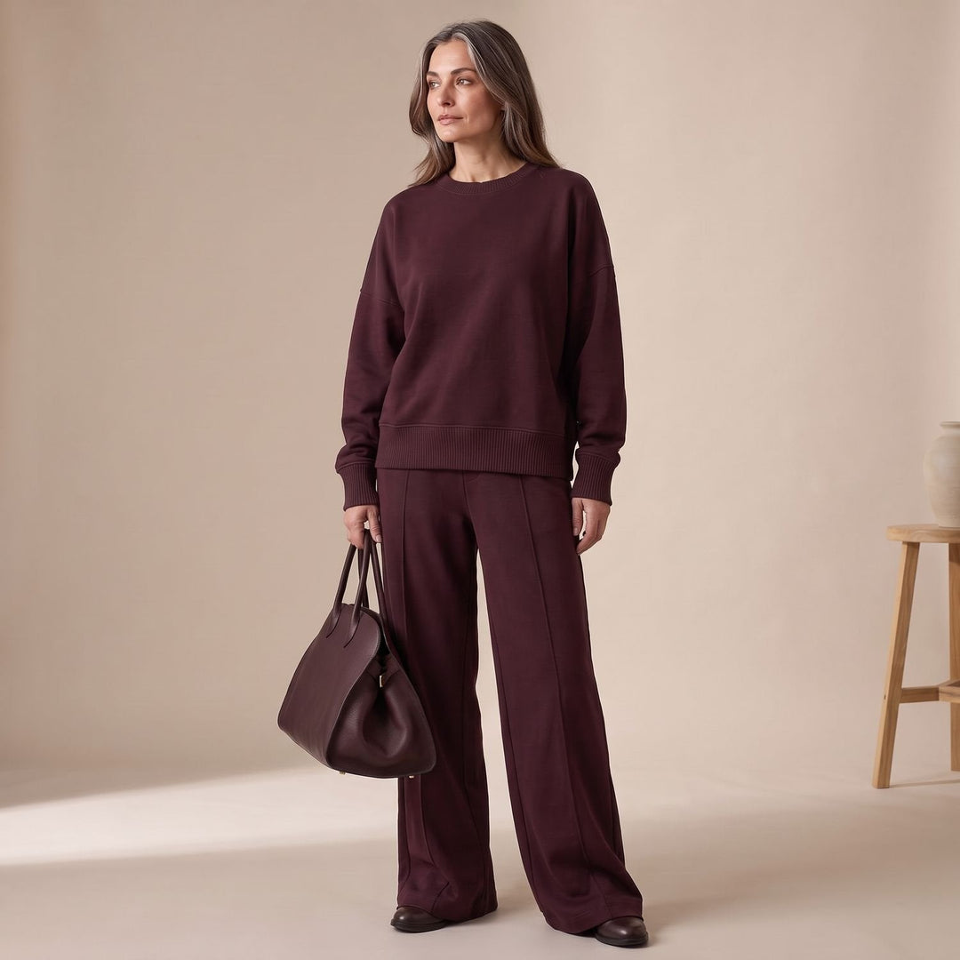 Tessa | Women's Knitted Set Oversized Sweater Wide Leg Pants