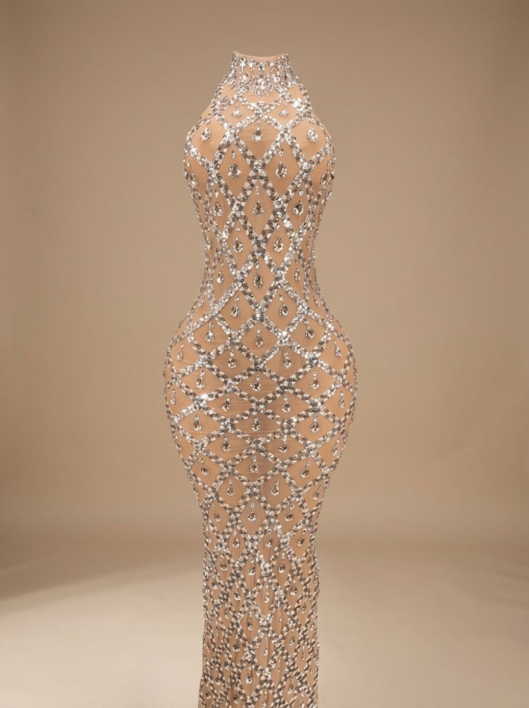 Emma | Women's Halter Sequin Maxi Party Dress Christmas New Year's Eve