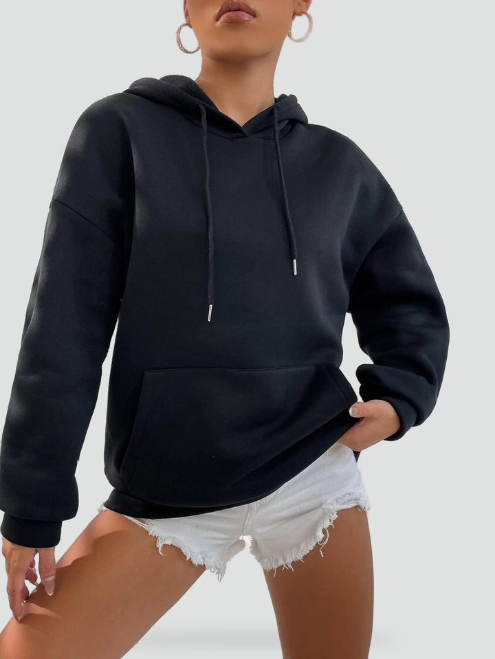 Ladies Cozy Oversized Hoodie with Hood and Kangaroo Pocket