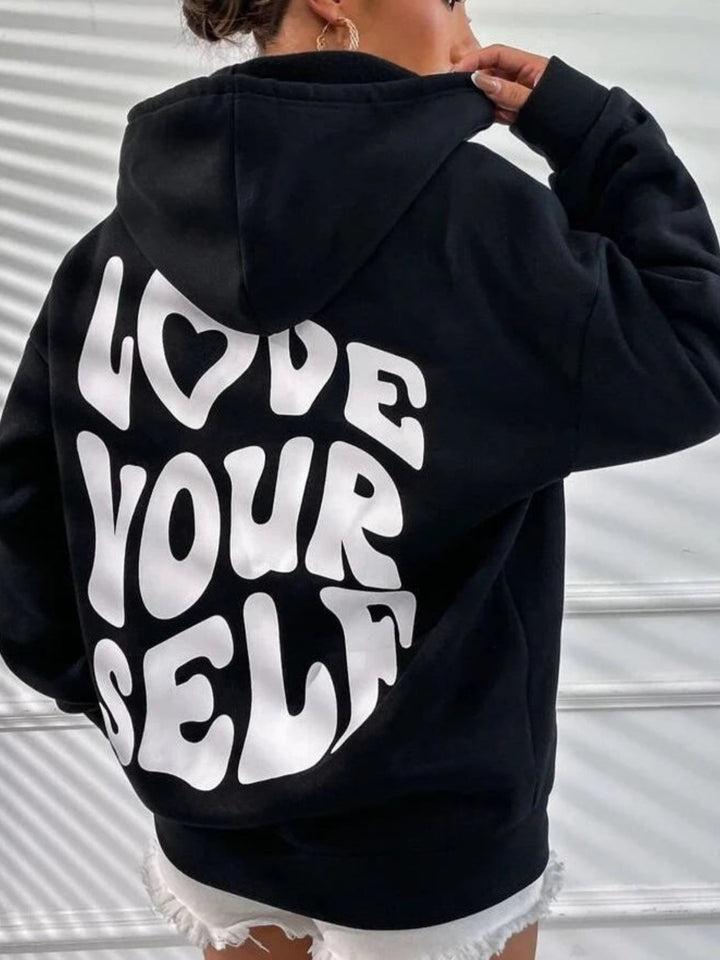 Ladies Cozy Oversized Hoodie with Hood and Kangaroo Pocket