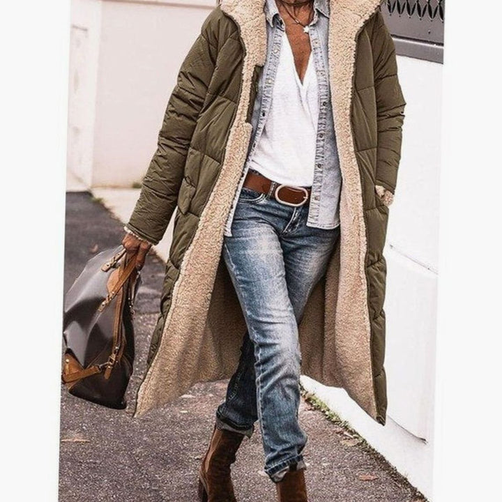 Anna | Women's Long Padded Winter Coat with Teddy Lining