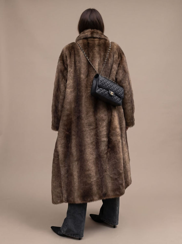 Sara | Women's Long Faux Fur Lammy Coat Oversized Winter Jacket