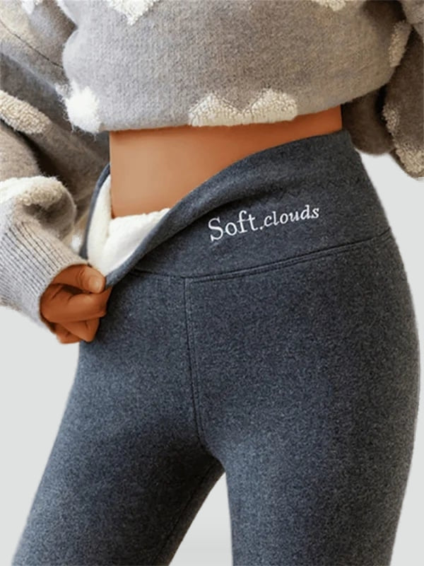 Women's Leggings with Fleece Lining and High Waist