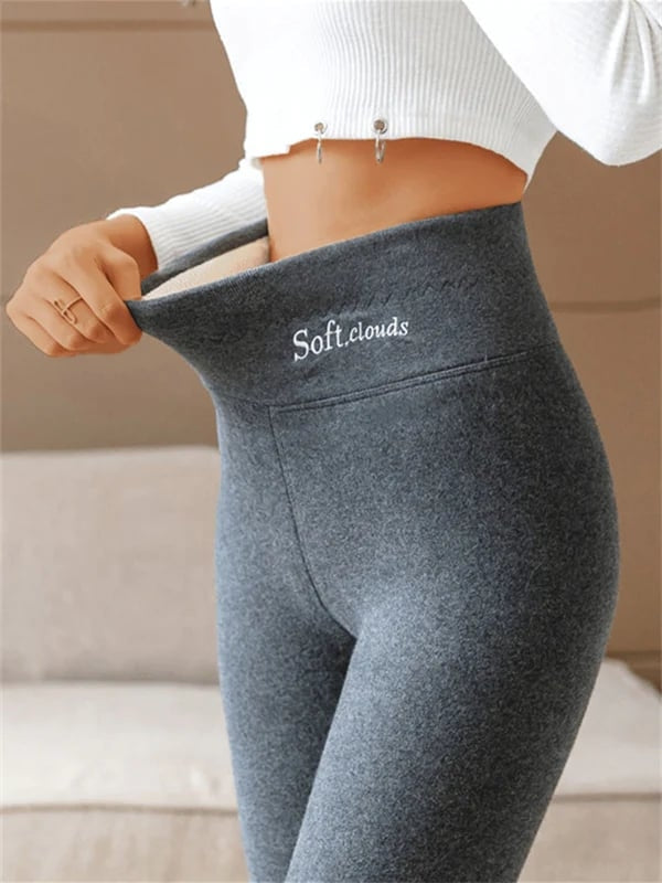 Women's Leggings with Fleece Lining and High Waist