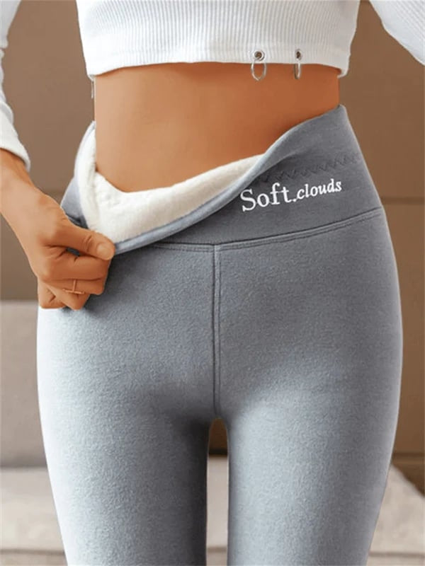 Women's Leggings with Fleece Lining and High Waist