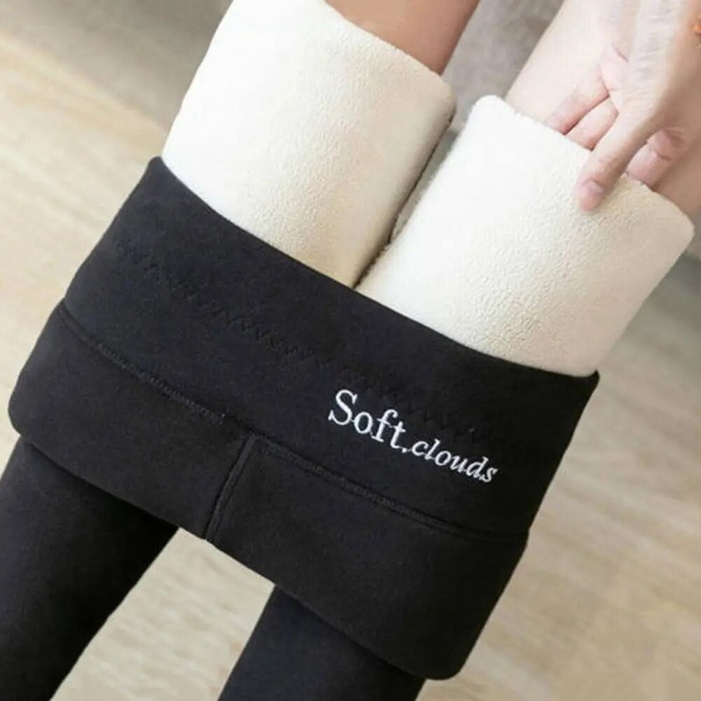 Women's Leggings with Fleece Lining and High Waist