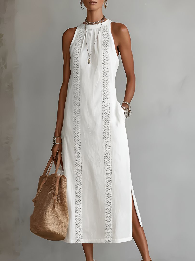 Lieke | Women's Sleeveless Embroidered Midi Dress
