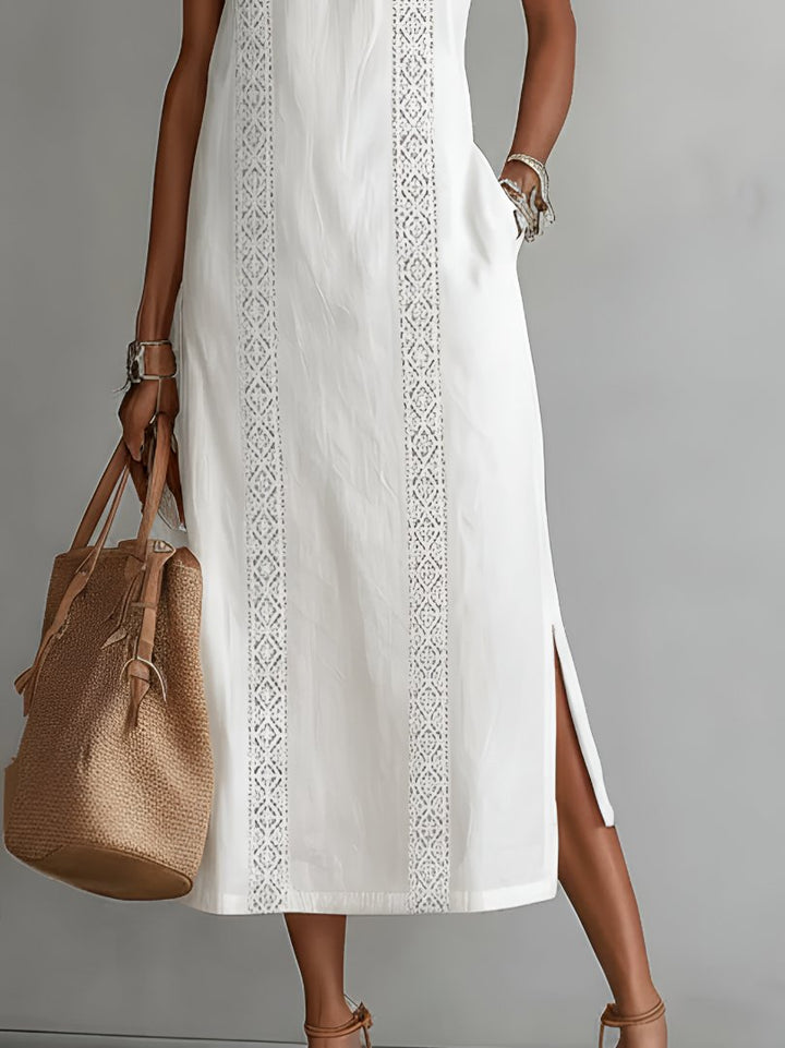 Lieke | Women's Sleeveless Embroidered Midi Dress