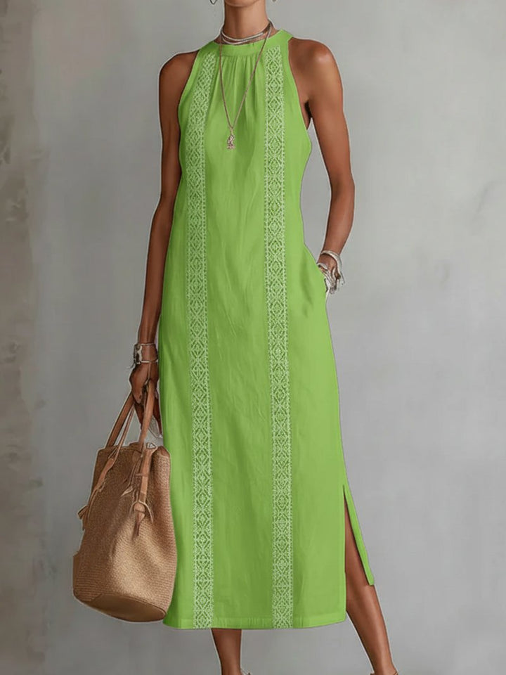 Lieke | Women's Sleeveless Embroidered Midi Dress