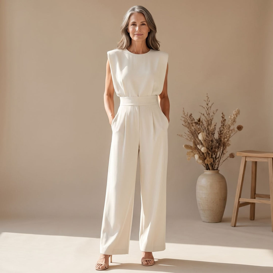 Lieke | Women's Sleeveless Wide-Leg Jumpsuit with High Waist