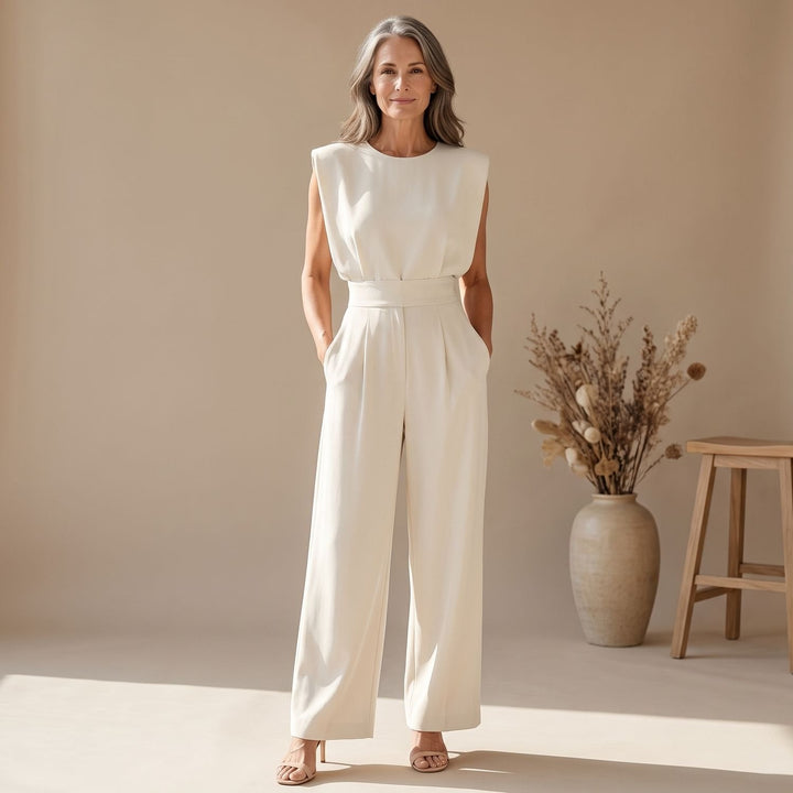 Lieke | Women's Sleeveless Wide-Leg Jumpsuit with High Waist
