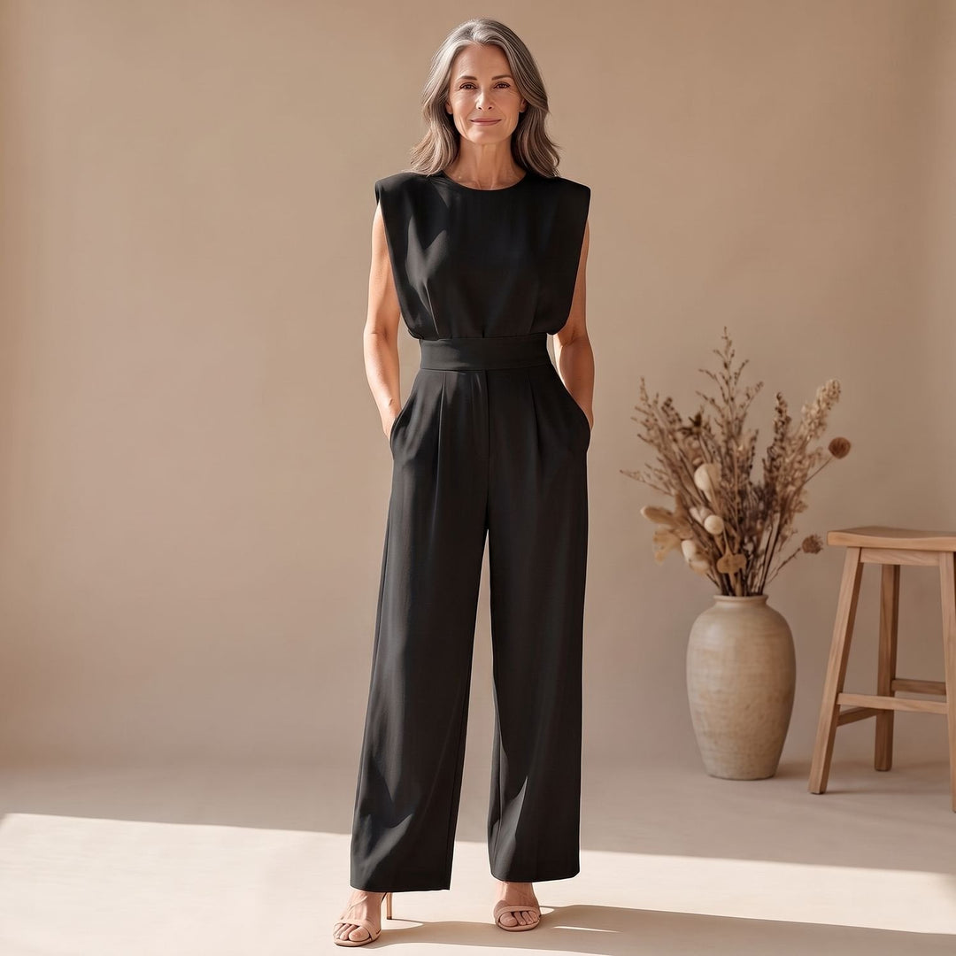 Lieke | Women's Sleeveless Wide-Leg Jumpsuit with High Waist