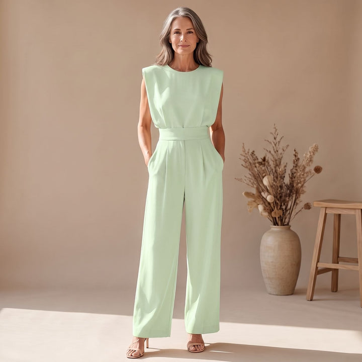 Lieke | Women's Sleeveless Wide-Leg Jumpsuit with High Waist