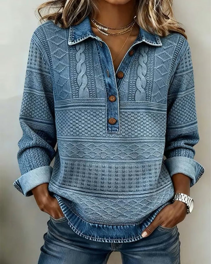 Anna | Women's Relaxed-Fit Half-Knot Structured Sweatshirt