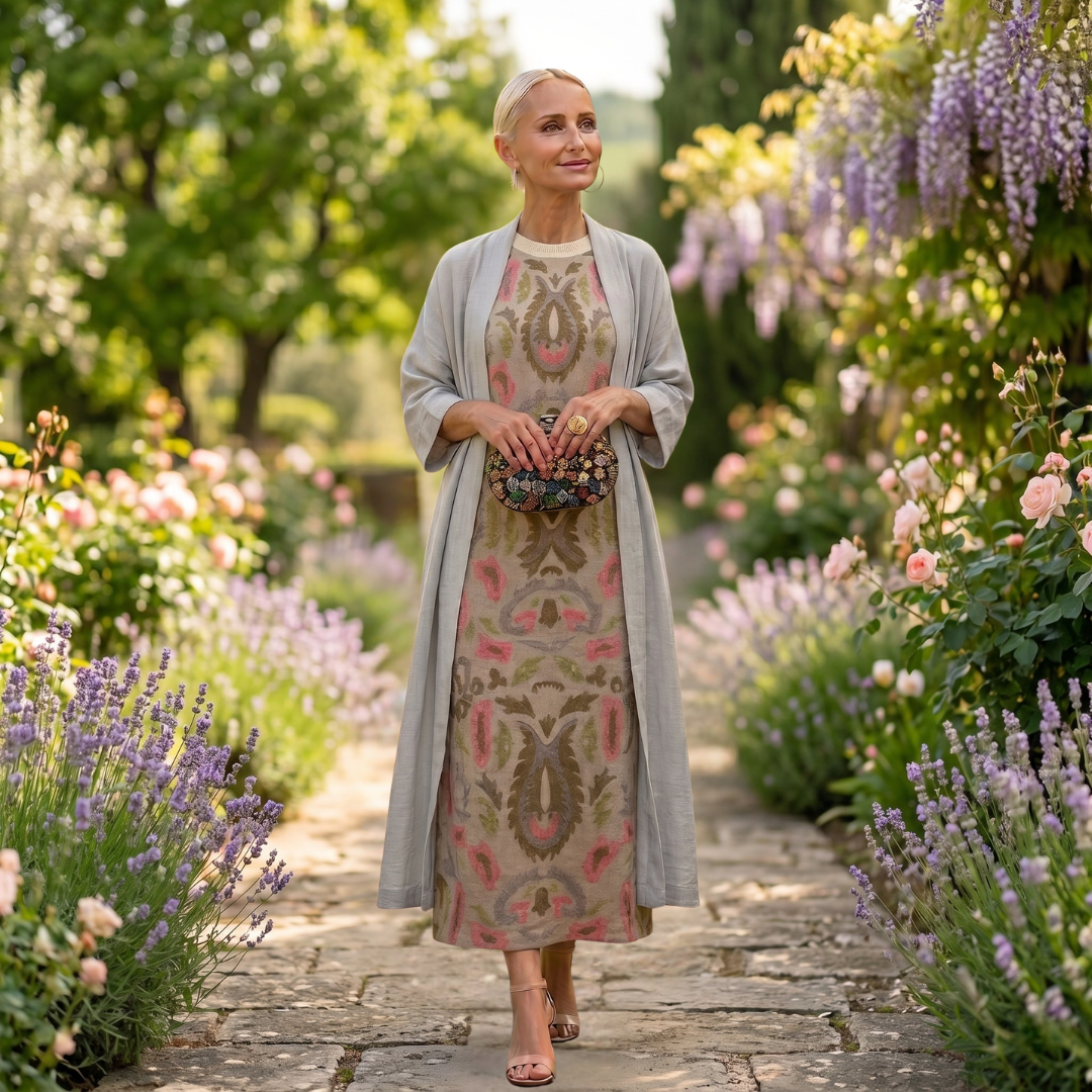 Daniela™  |  Printed Long Dress Waistcoat